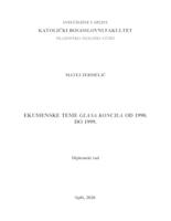 Ekumenske teme Glasa Koncila od 1990. do 1999.
