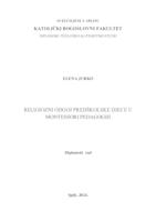 prikaz prve stranice dokumenta Religiozni odgoj predškolske djece u Montessori pedagogiji